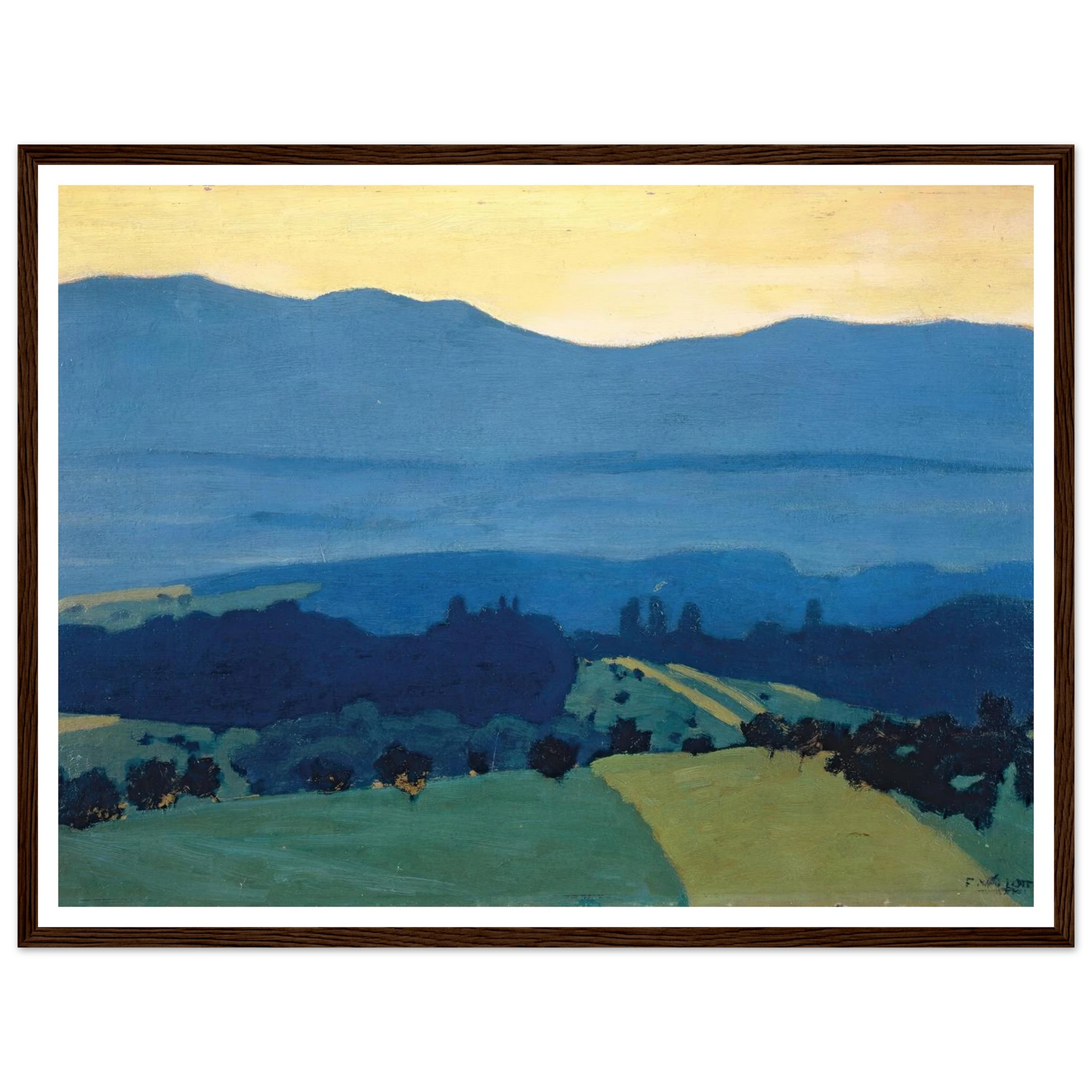 Landscape in the Jura Mountains near Romanel (1900) Art Print | Felix Vallotton-Quipham Collections