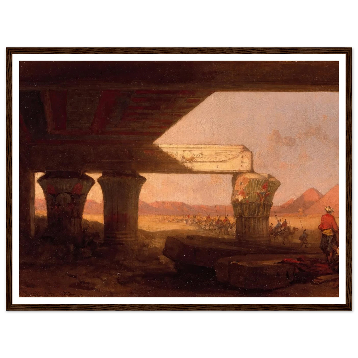 Egyptian Landscape with a Distant View of the Pyramids (1862) Art Print | David Roberts-Quipham Collections