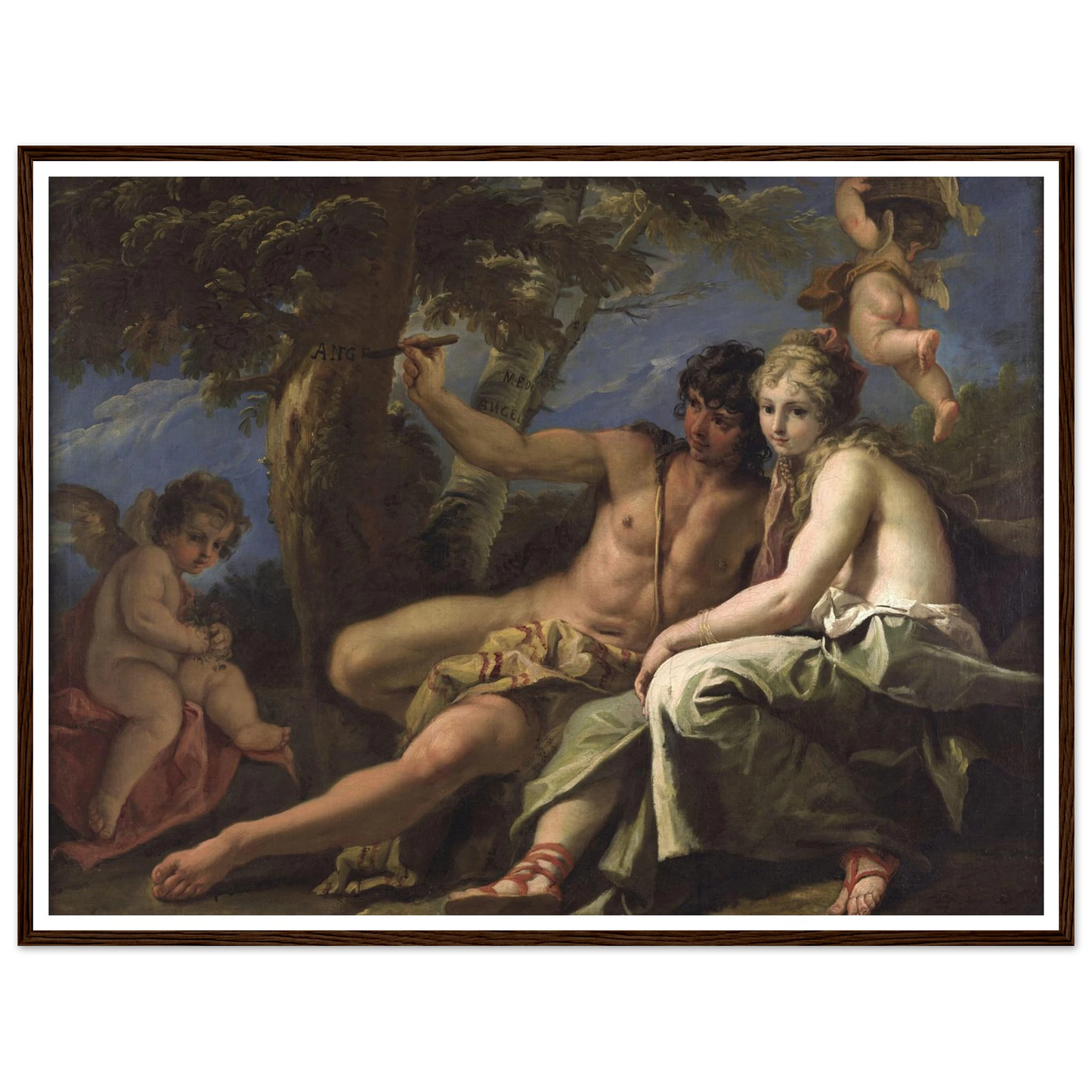 Angelica and Medoro (circa 1716) Art Print | Sebastiano Ricci-Quipham Collections