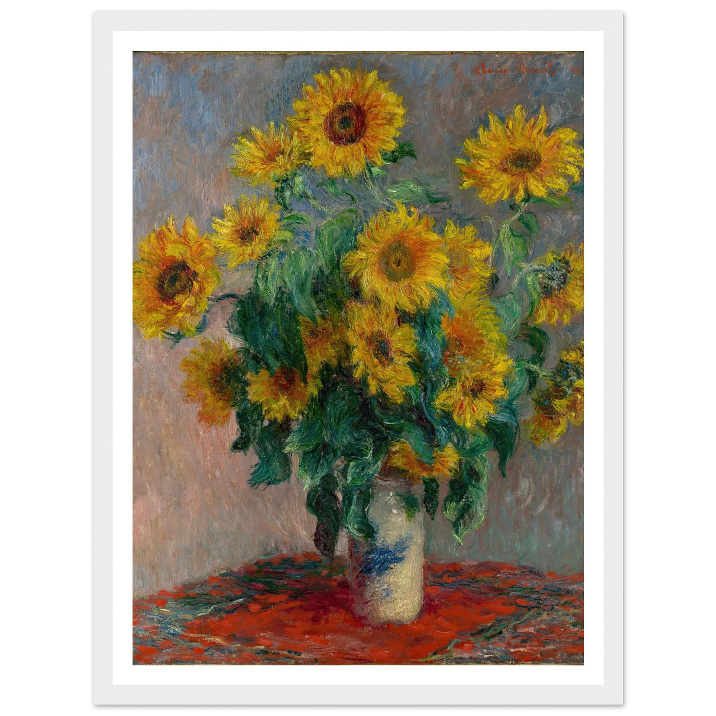 Bouquet of Sunflowers (1881) Art Print | Claude Monet-Quipham Collections