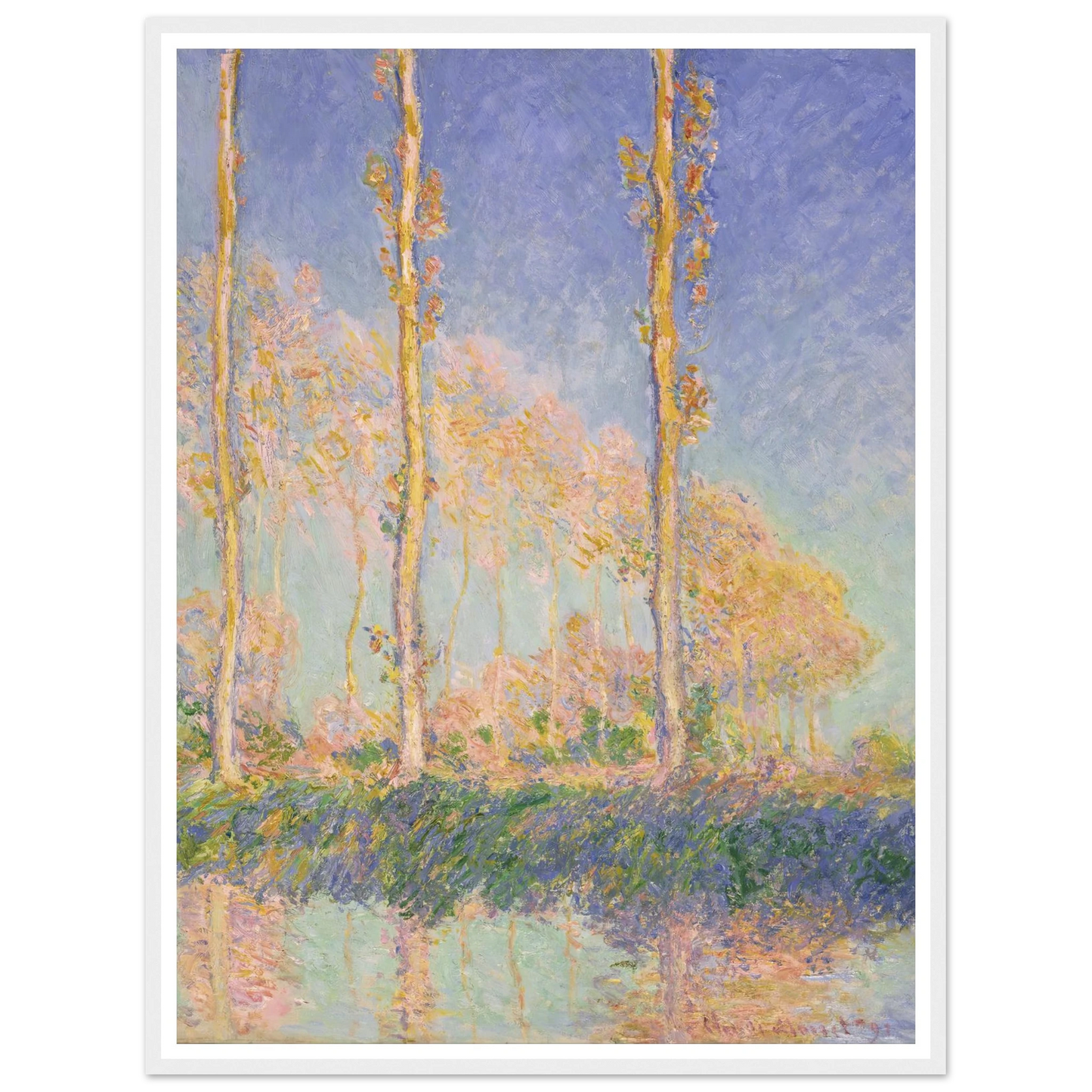 Poplars (1891) Art Print | Claude Monet-Quipham Collections