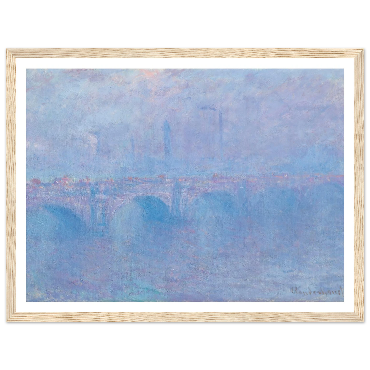 Waterloo Bridge, effet de brouillard (1903) Art Print | Claude Monet-Quipham Collections