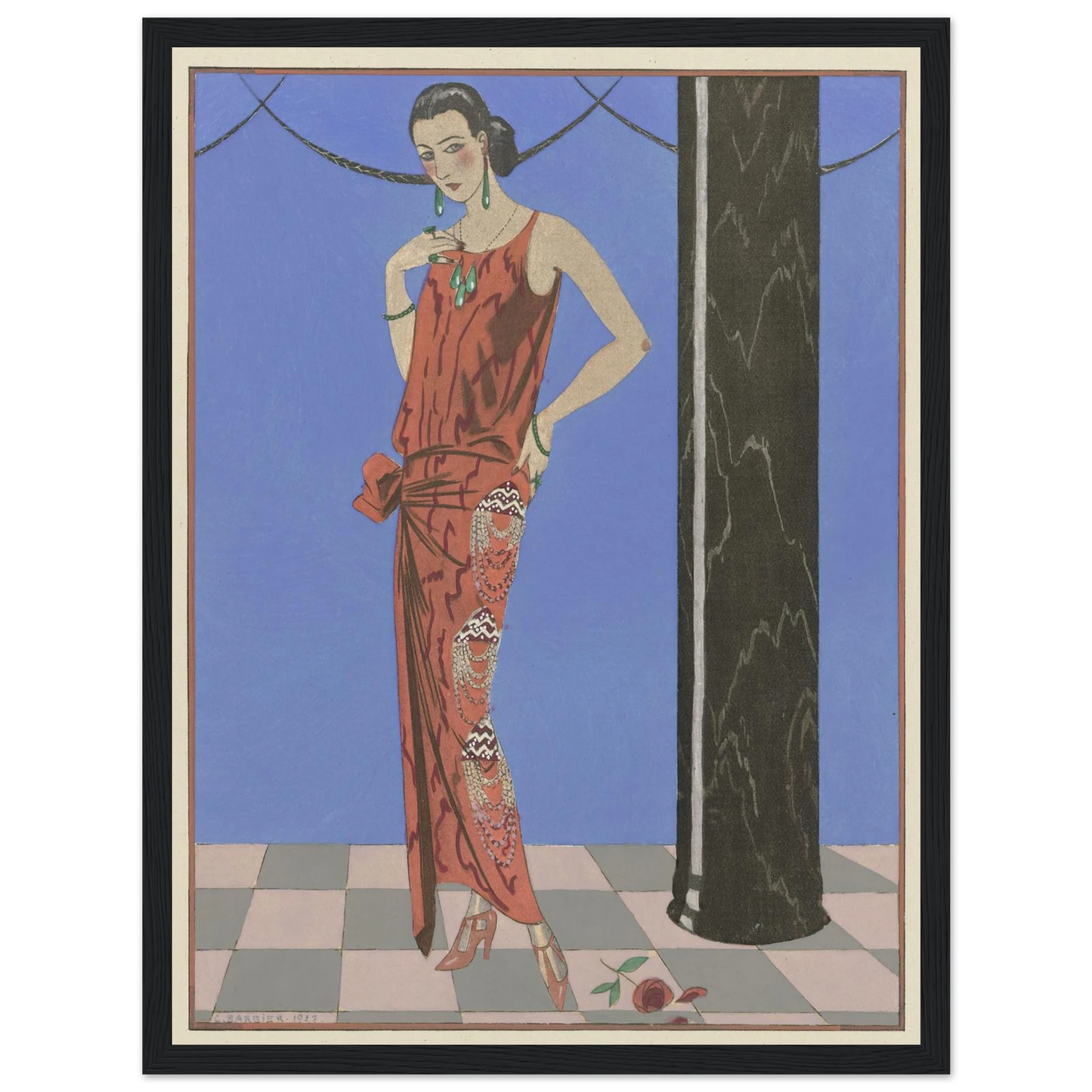 Gazette du Bon Ton. Art – Modes & Frivolités; Evening Attire (1923) Art Print | George Barbier-Quipham Collections