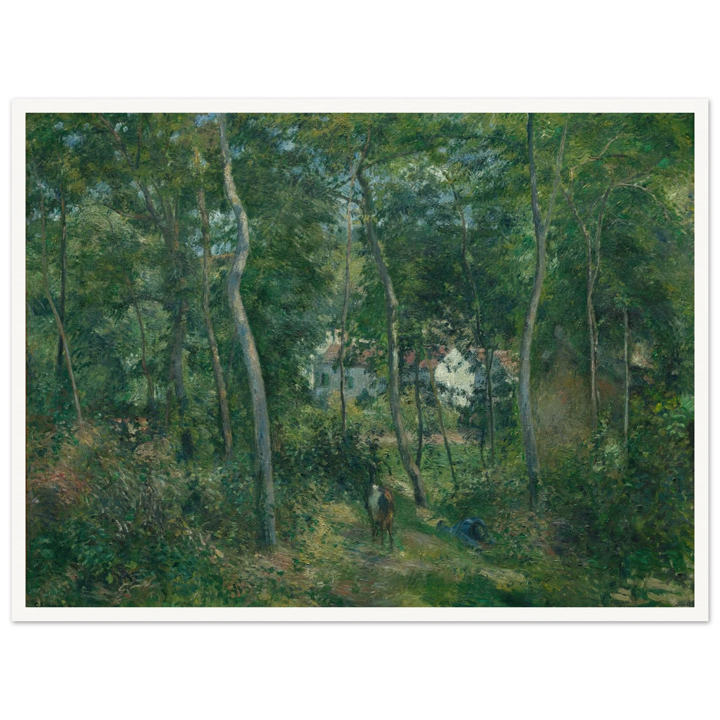 Edge of the Woods Near L’Hermitage, Pontoise (1879) Art Print | Camille Pissarro-Quipham Collections