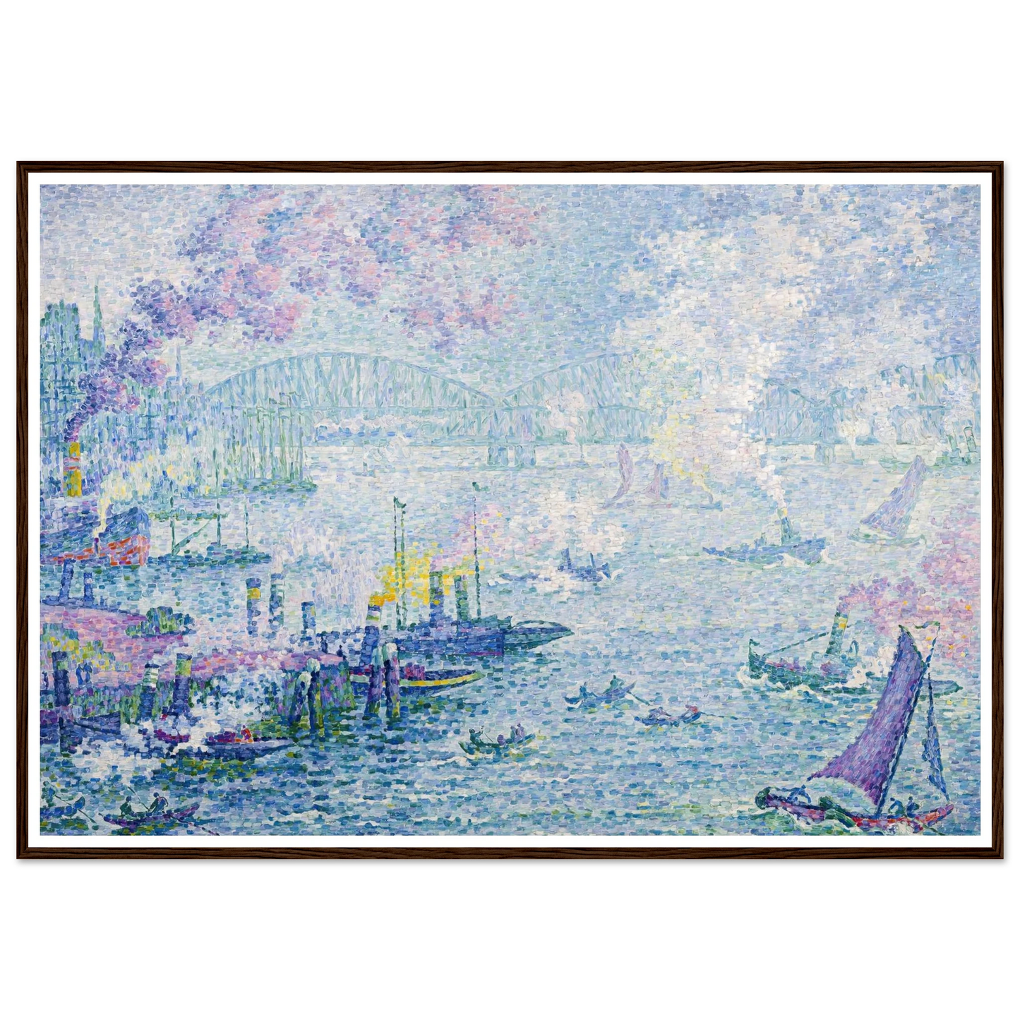 The Port of Rotterdam (1907) Art Print | Paul Signac-Quipham Collections