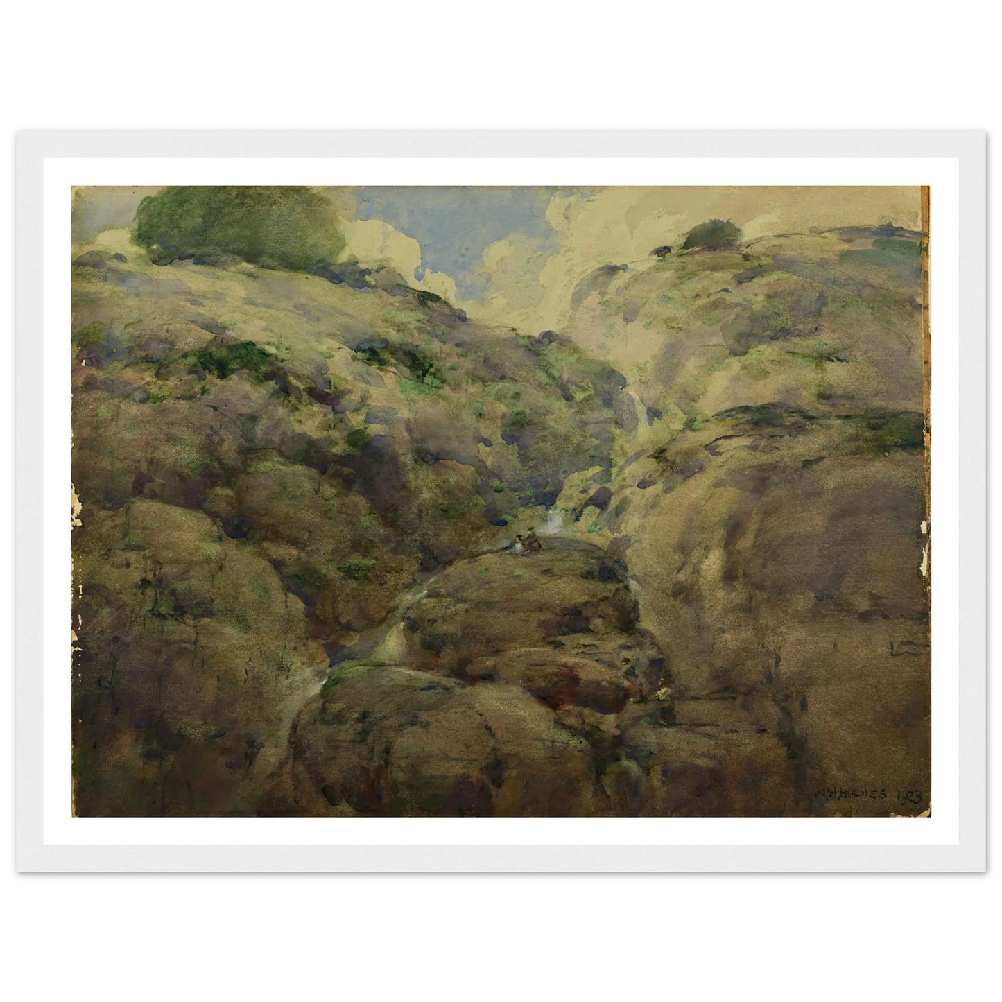 Mountain Gorge, Colorado (1923) Art Print | William Henry Holmes-Quipham Collections