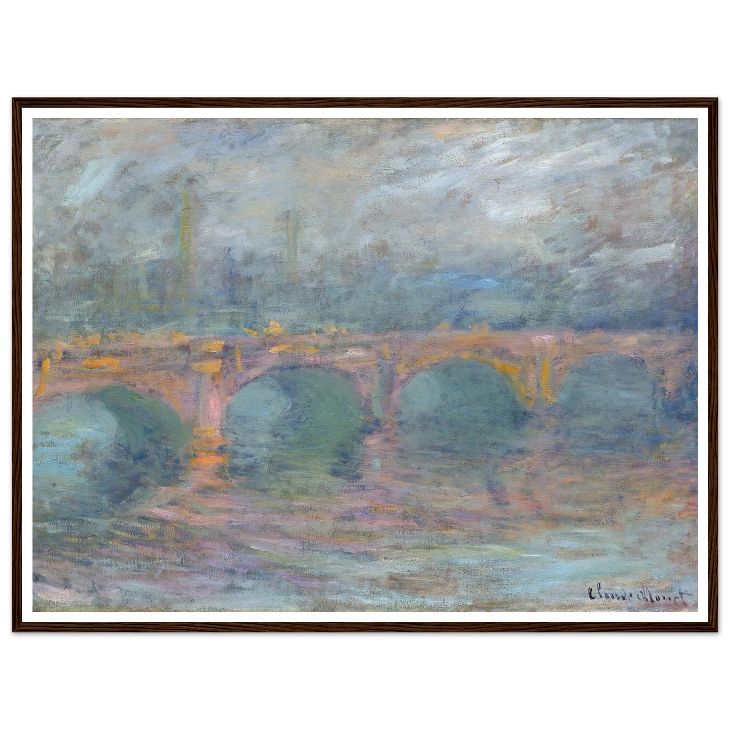 Waterloo Bridge, London at Sunset (1904) Art Print | Claude Monet-Quipham Collections