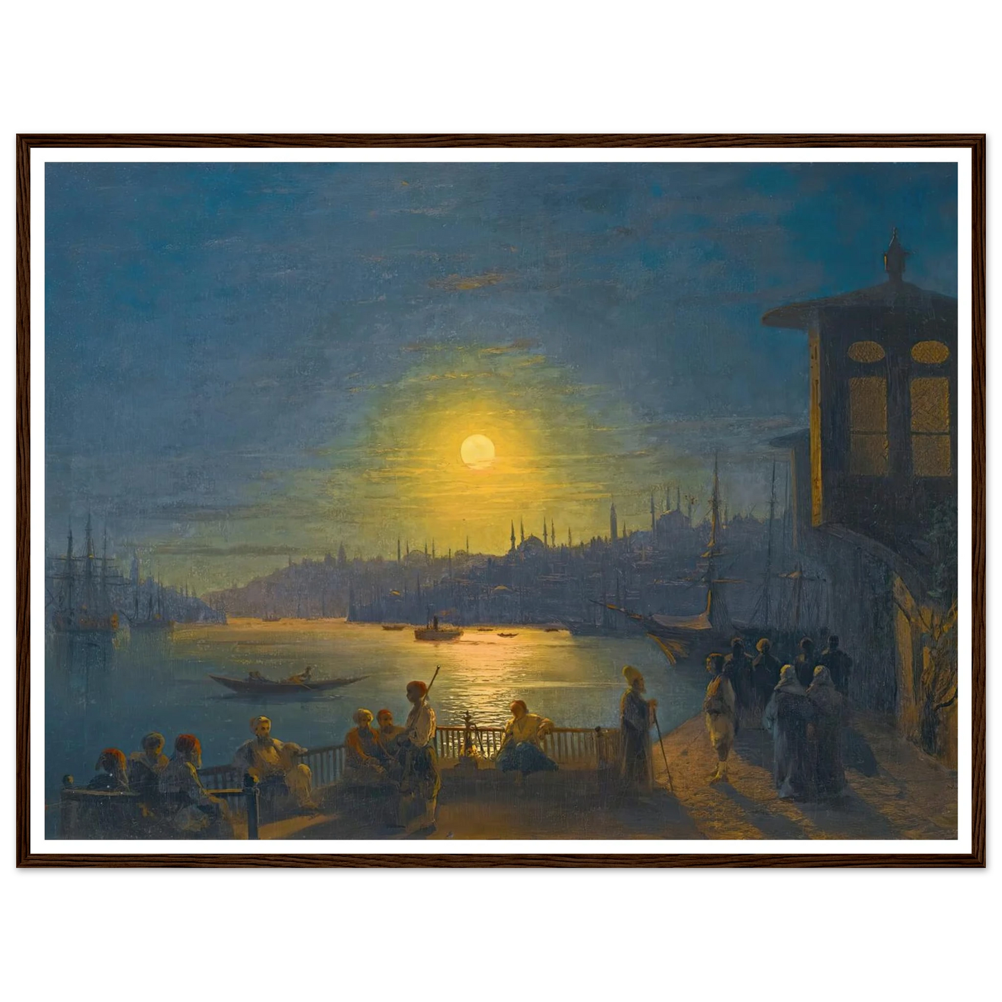 Moonrise Over The Golden Horn (1886) Art Print | Ivan Konstantinovich Aivazovsky-Quipham Collections