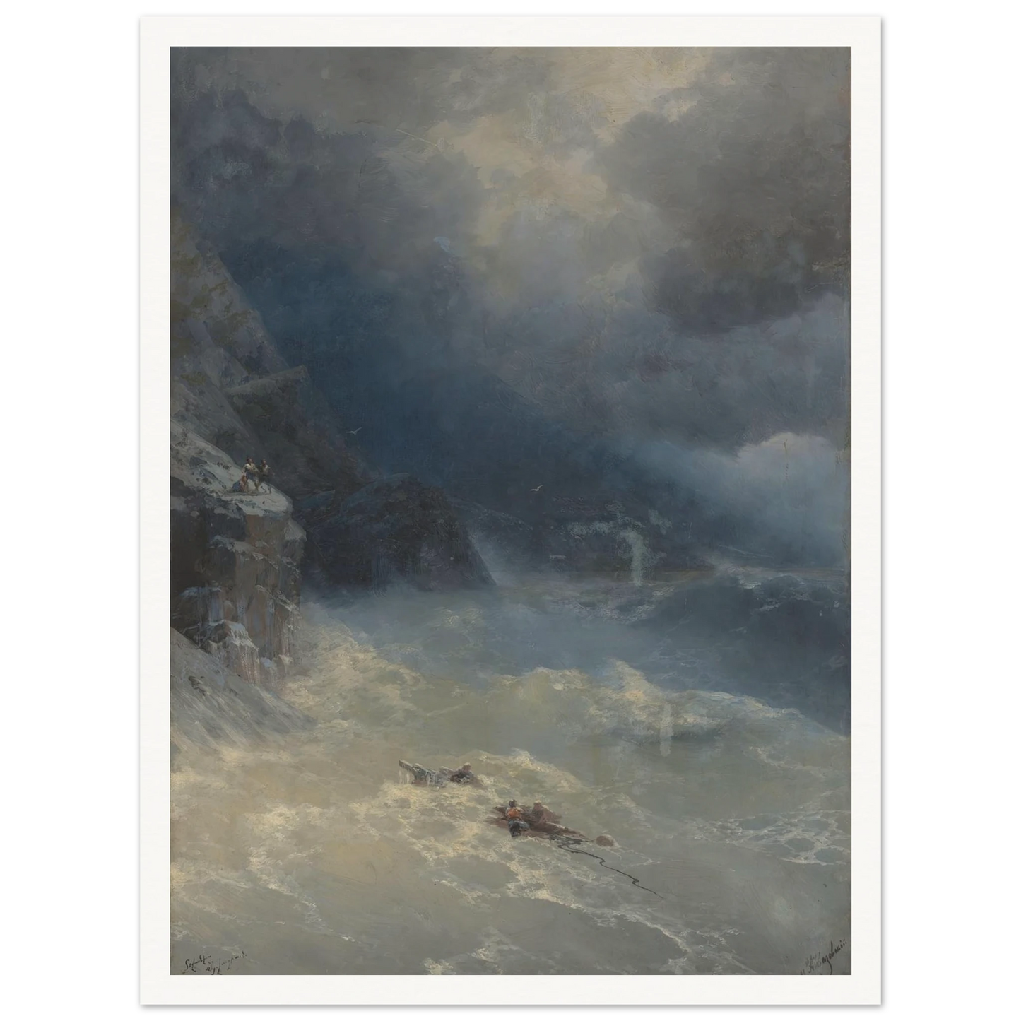 The storm at Cape Aya (1899) Art Print | Ivan Konstantinovich Aivazovsky-Quipham Collections