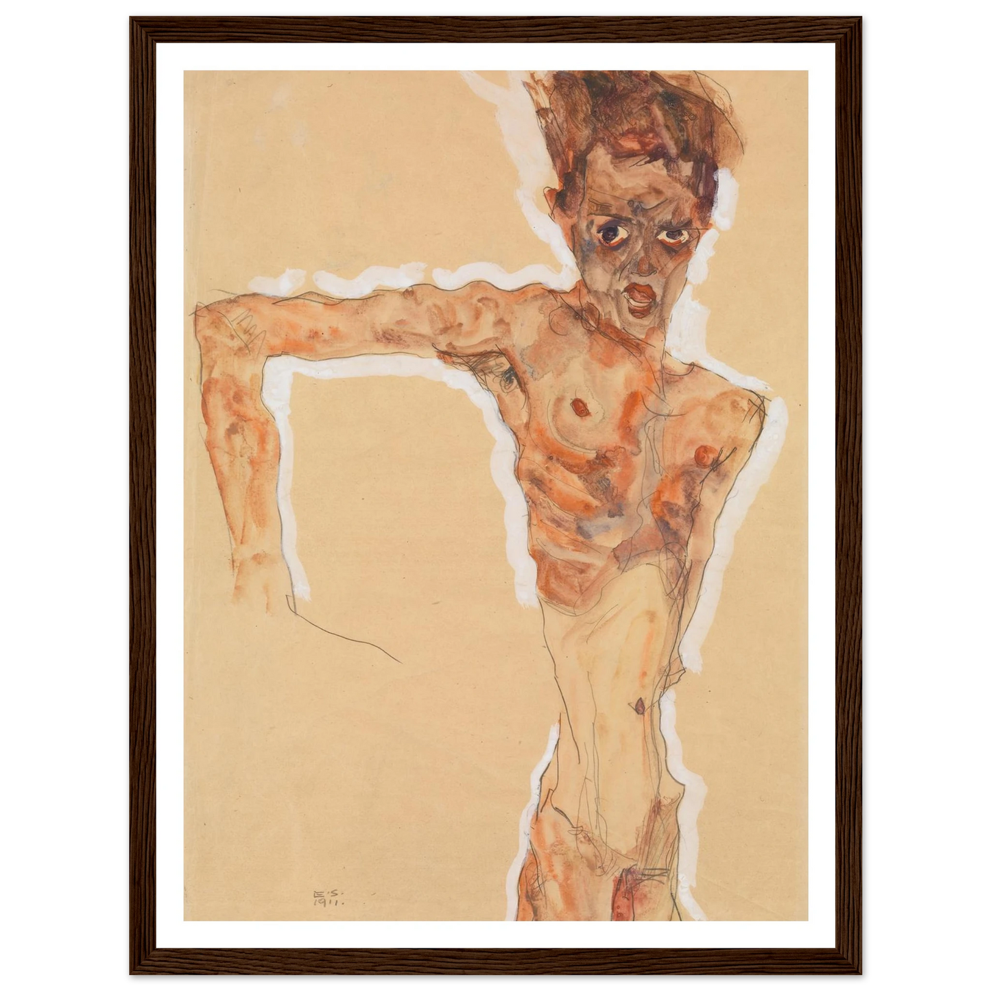 Self-Portrait (1911) Art Print | Egon Schiele-Quipham Collections