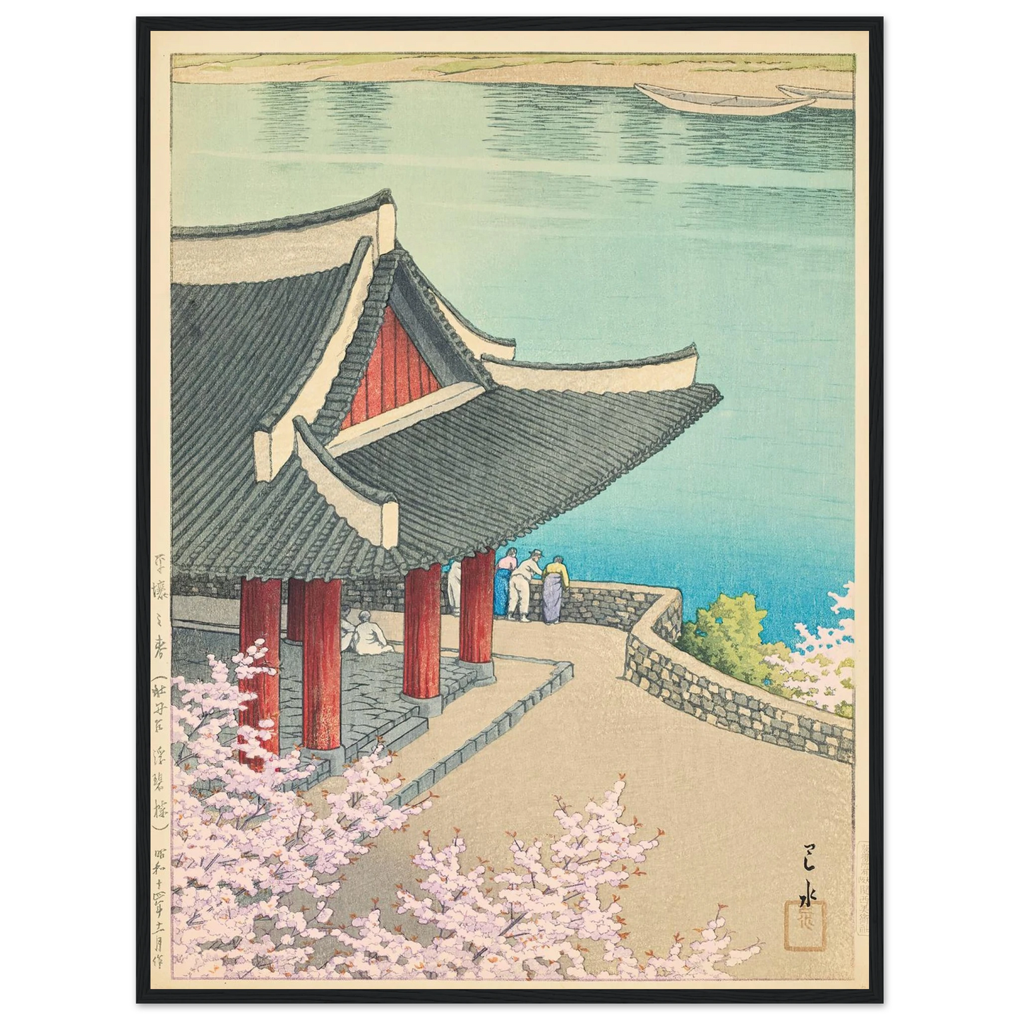 Heijo no haru, Botandai Fusekiro (Spring at Pubyong Pavilion, Modan Viewpoint, Pyongyang) (1939) Art Print | Kawase Hasui-Quipham Collections