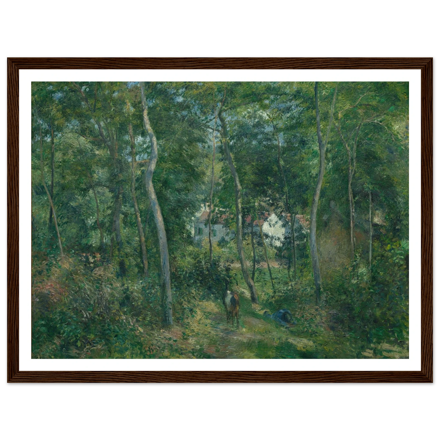 Edge of the Woods Near L’Hermitage, Pontoise (1879) Art Print | Camille Pissarro-Quipham Collections