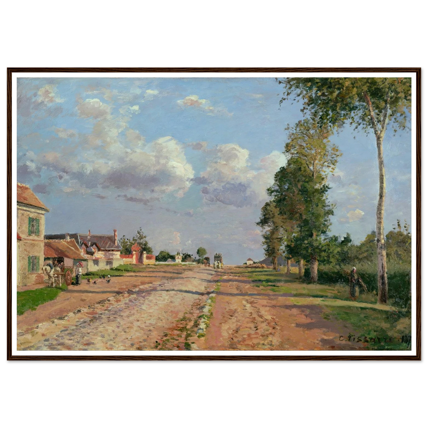 Route de Versailles, Rocquencourt (1871) Art Print | Camille Pissarro-Quipham Collections