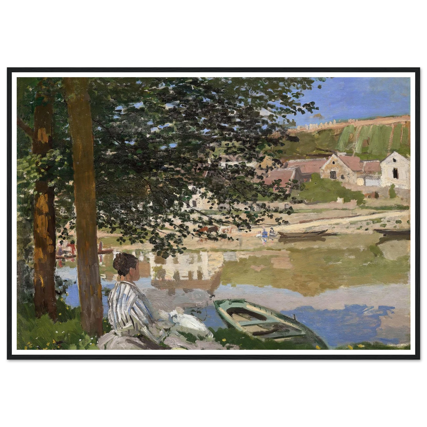 On the Bank of the Seine, Bennecourt (1868) Art Print | Claude Monet-Quipham Collections