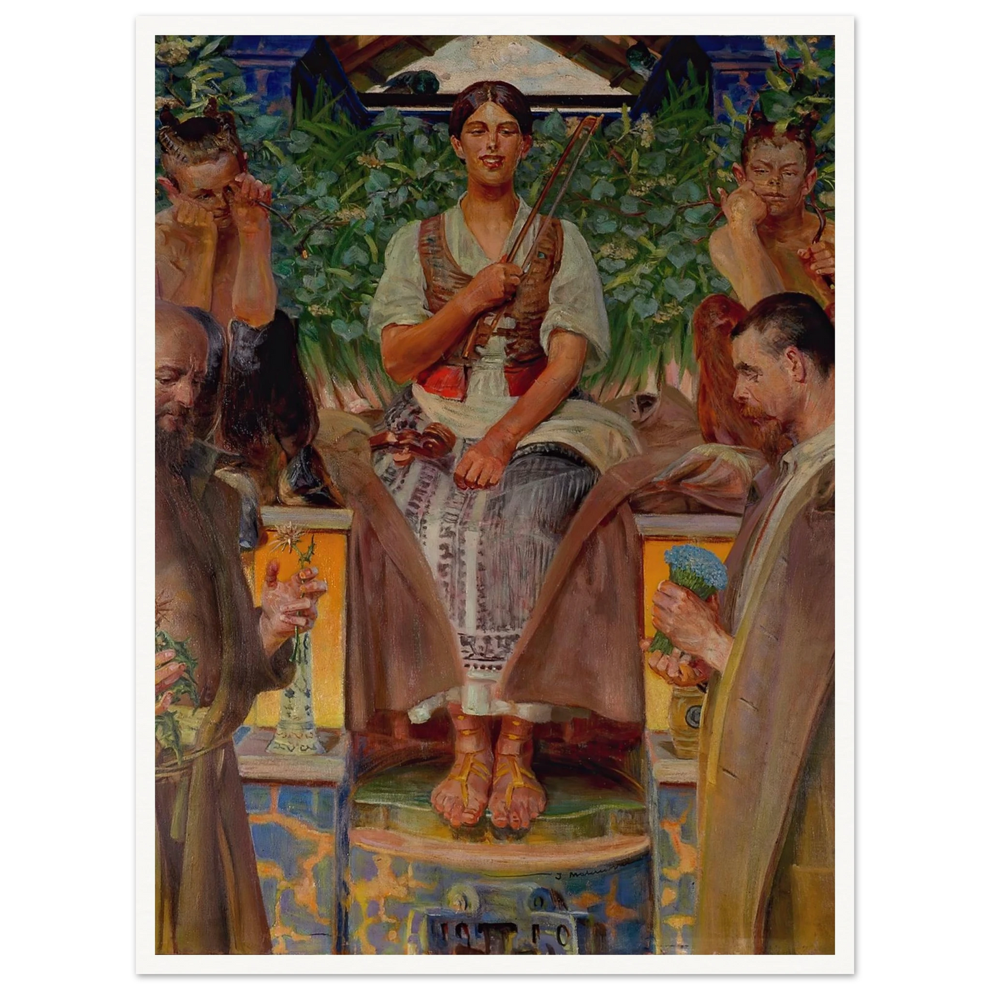 Homage to art and the muse (1910) Art Print | Jacek Malczewski-Quipham Collections