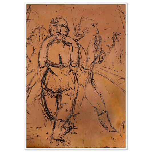 Ohne Titel (Kusshand werfende Zirkustänzerinnen) Art Print | Paul Kleinschmidt-Quipham Collections
