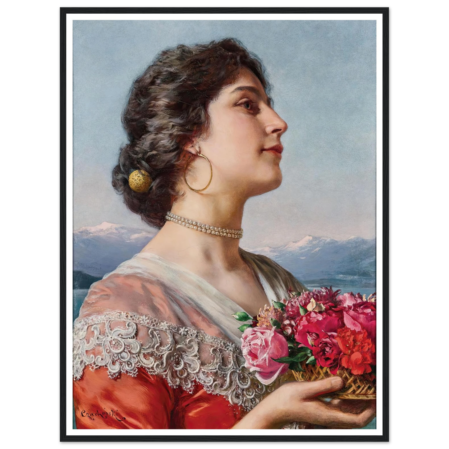 Young flower seller Art Print | Wladyslaw Czachorski-Quipham Collections