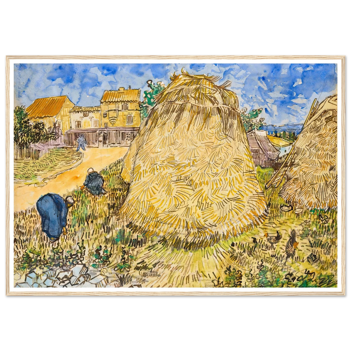 Meules de blé (1888) Art Print | Vincent van Gogh-Quipham Collections