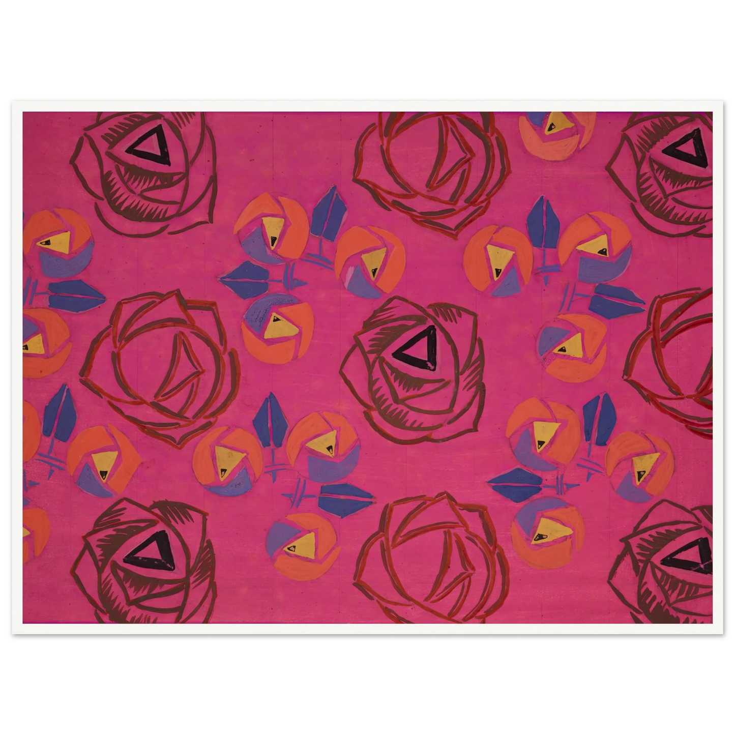 Untitled (Textile design no V) (circa 1925) Art Print | Frances Hodgkins-Quipham Collections