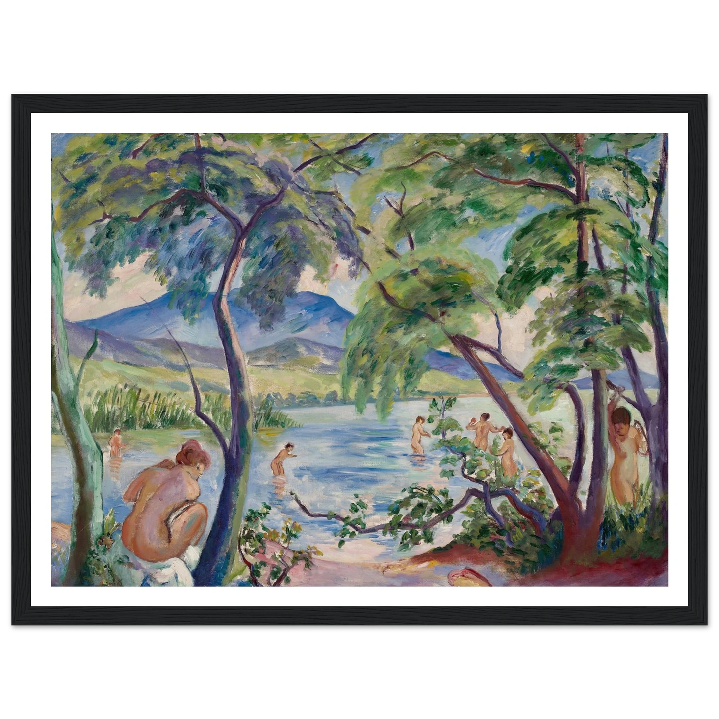 Paysage aux baigneuses, Colombier (1917) Art Print | Henri Manguin-Quipham Collections