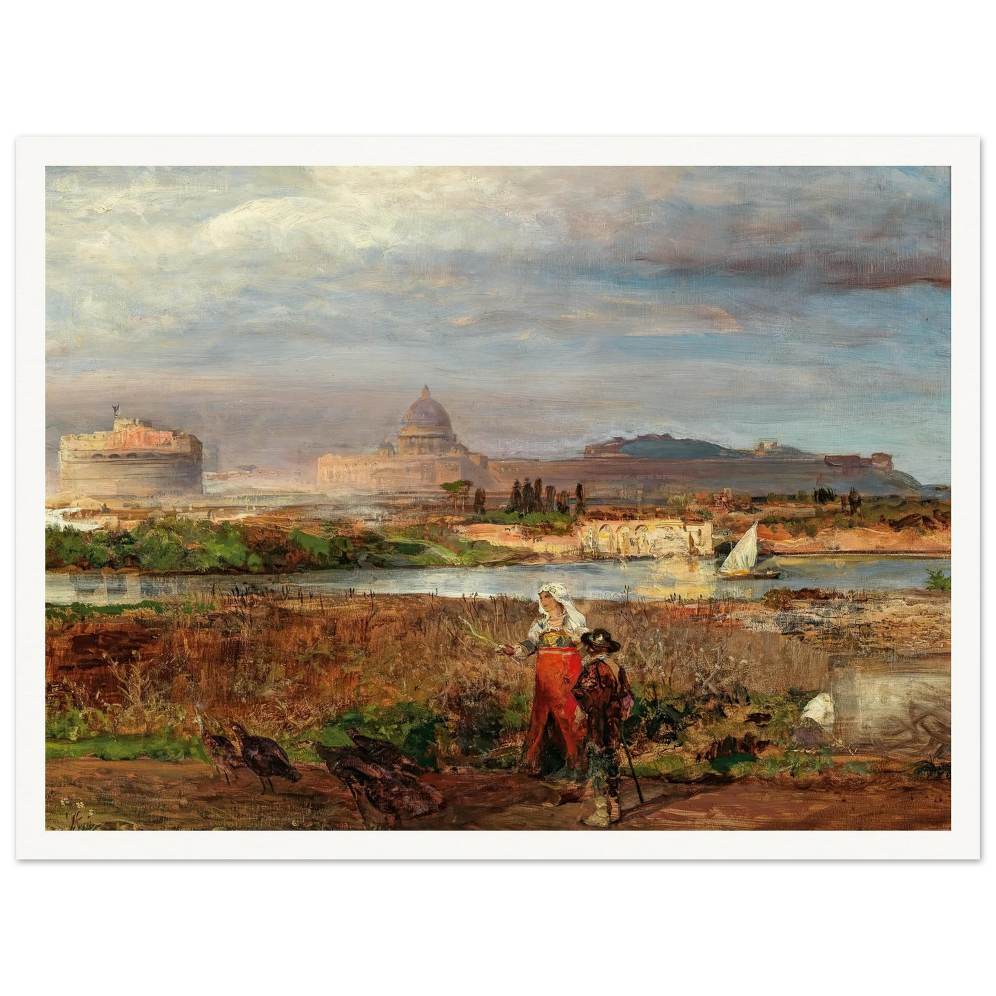 At the Gates of Rome Art Print | Oswald Achenbach-Quipham Collections
