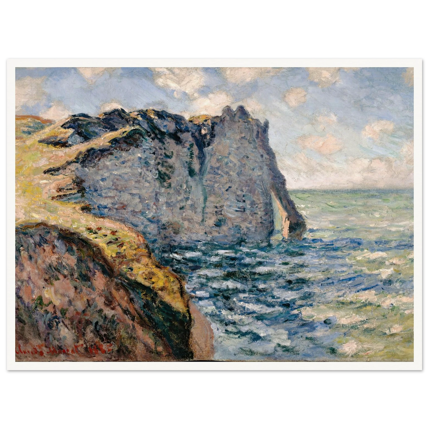 The Cliff of Aval, Etrétat (1885) Art Print | Claude Monet-Quipham Collections
