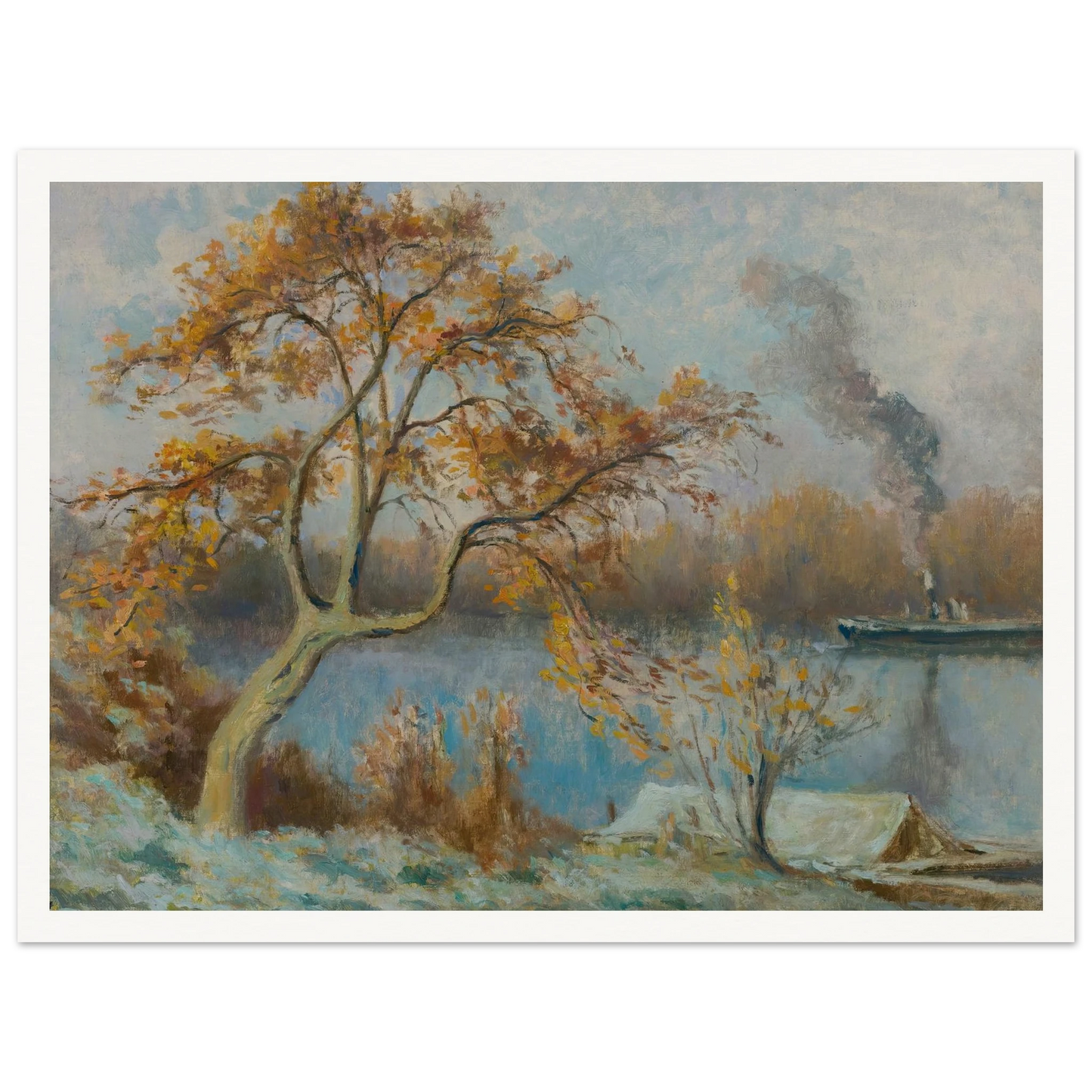Les Bords De Seine Au Printemps (circa 1920) Art Print | Maximilien Luce-Quipham Collections