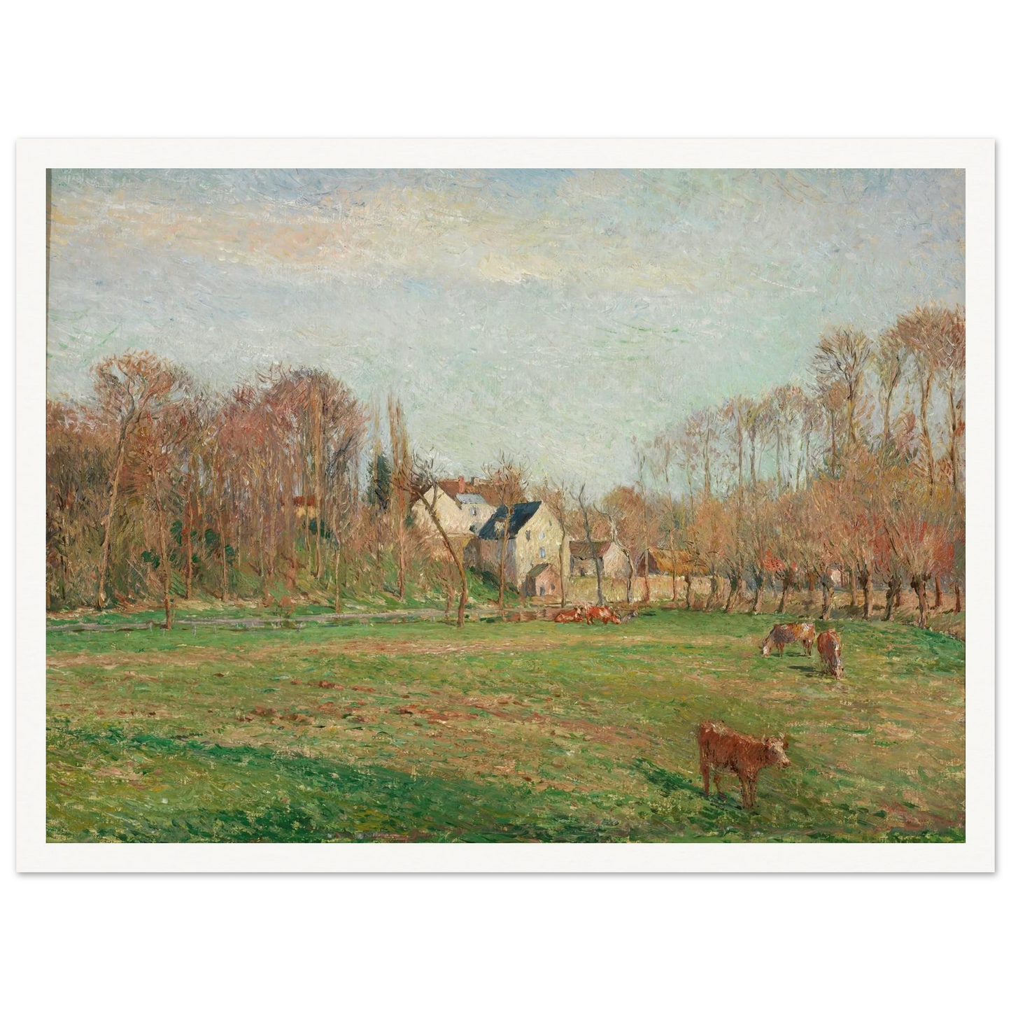 Field and Mill at Osny (1884) Art Print | Camille Pissarro-Quipham Collections