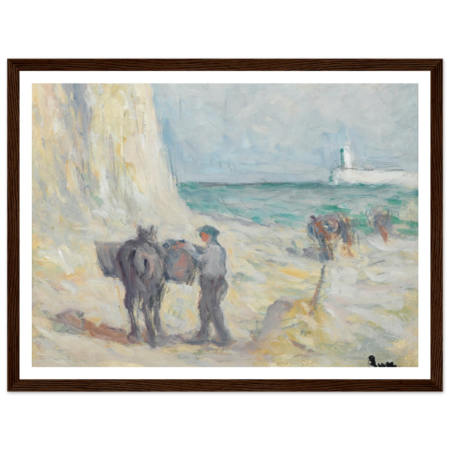 Le Tréport, le Ramassaage du Varech (1935) Art Print | Maximilien Luce-Quipham Collections