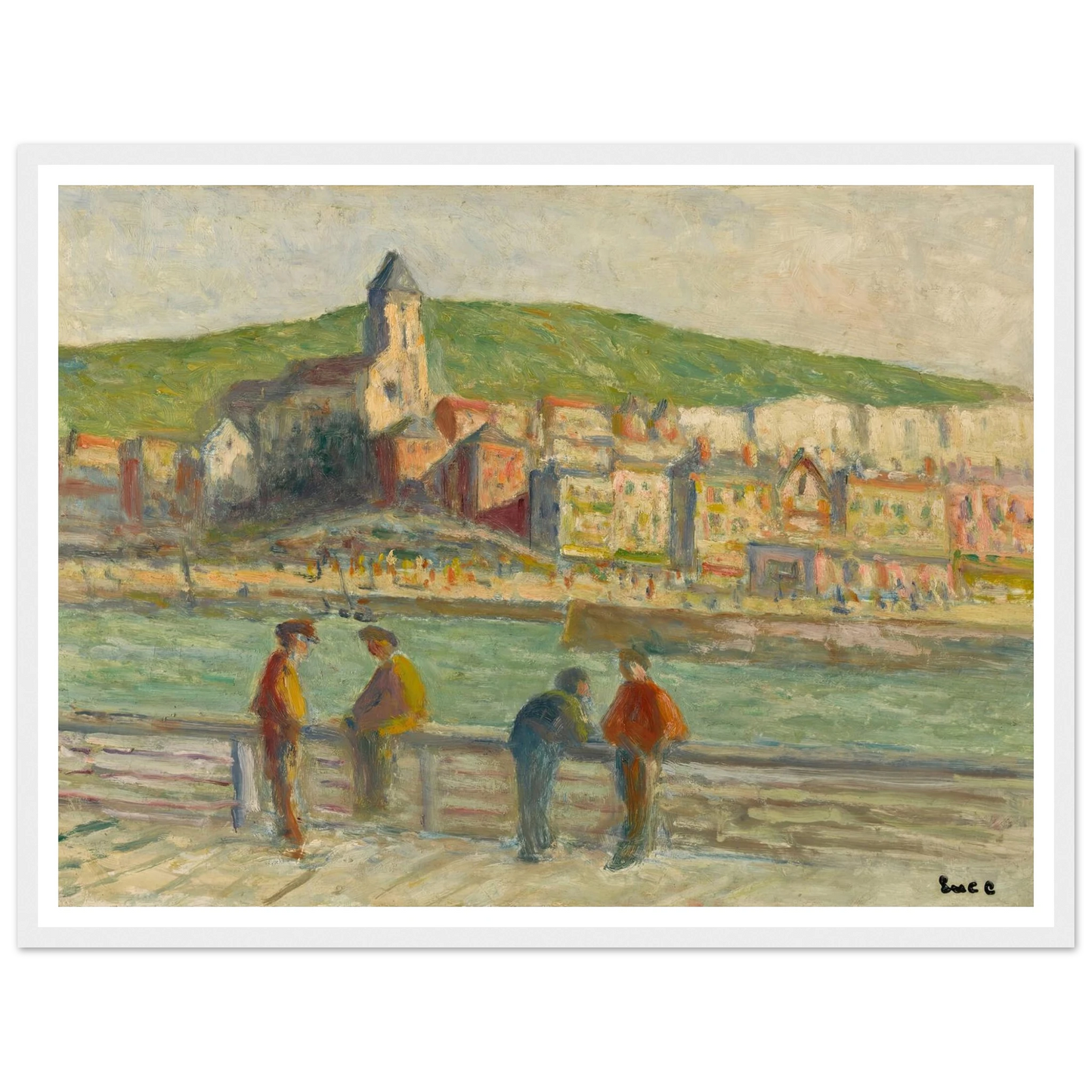 Le treport, sur le quai (circa 1934) Art Print | Maximilien Luce-Quipham Collections