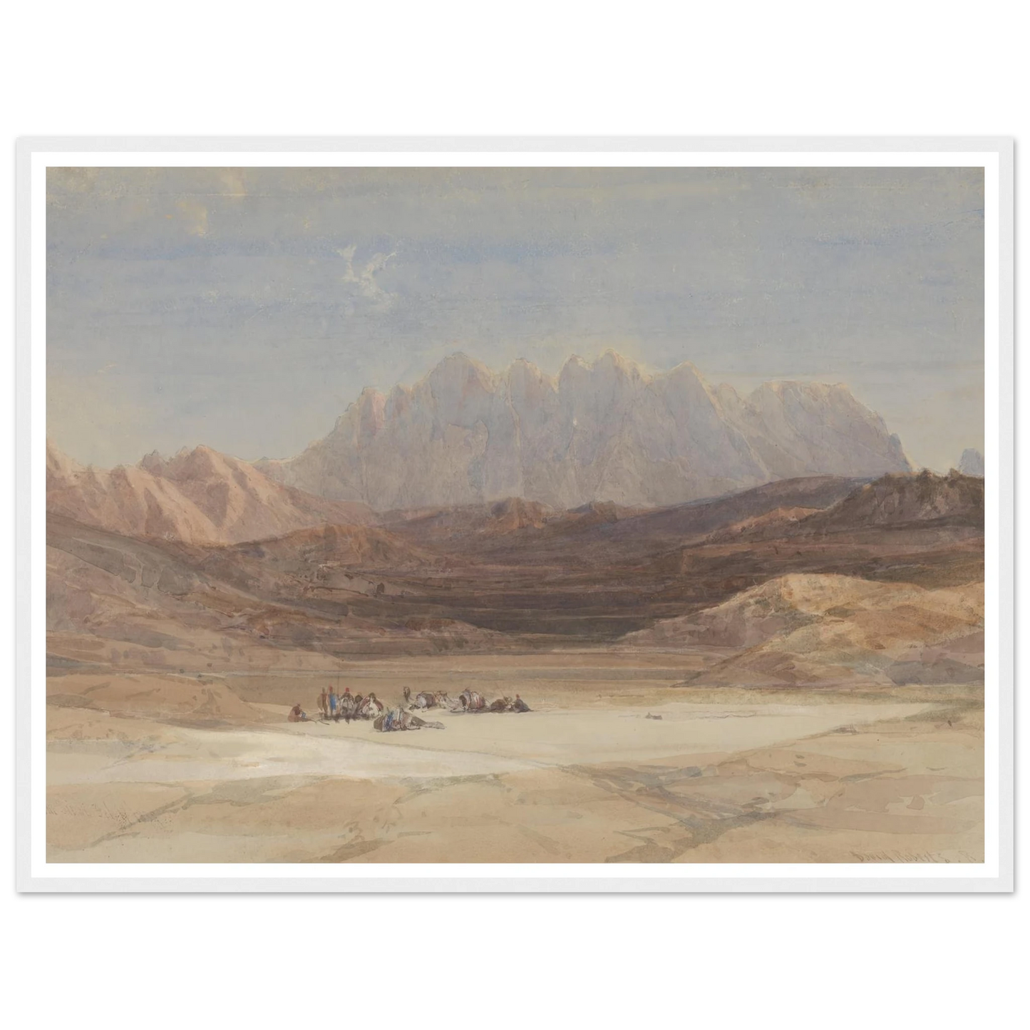 The Plain of El Raheh, Mount Sinai (1839) Art Print | David Roberts-Quipham Collections