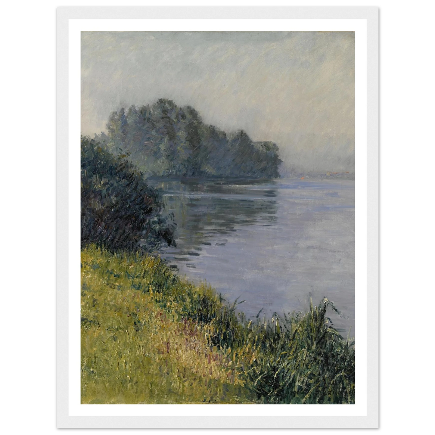 La Seine à l’Île Marante par temps brumeux (1891) Art Print | Gustave Caillebotte-Quipham Collections