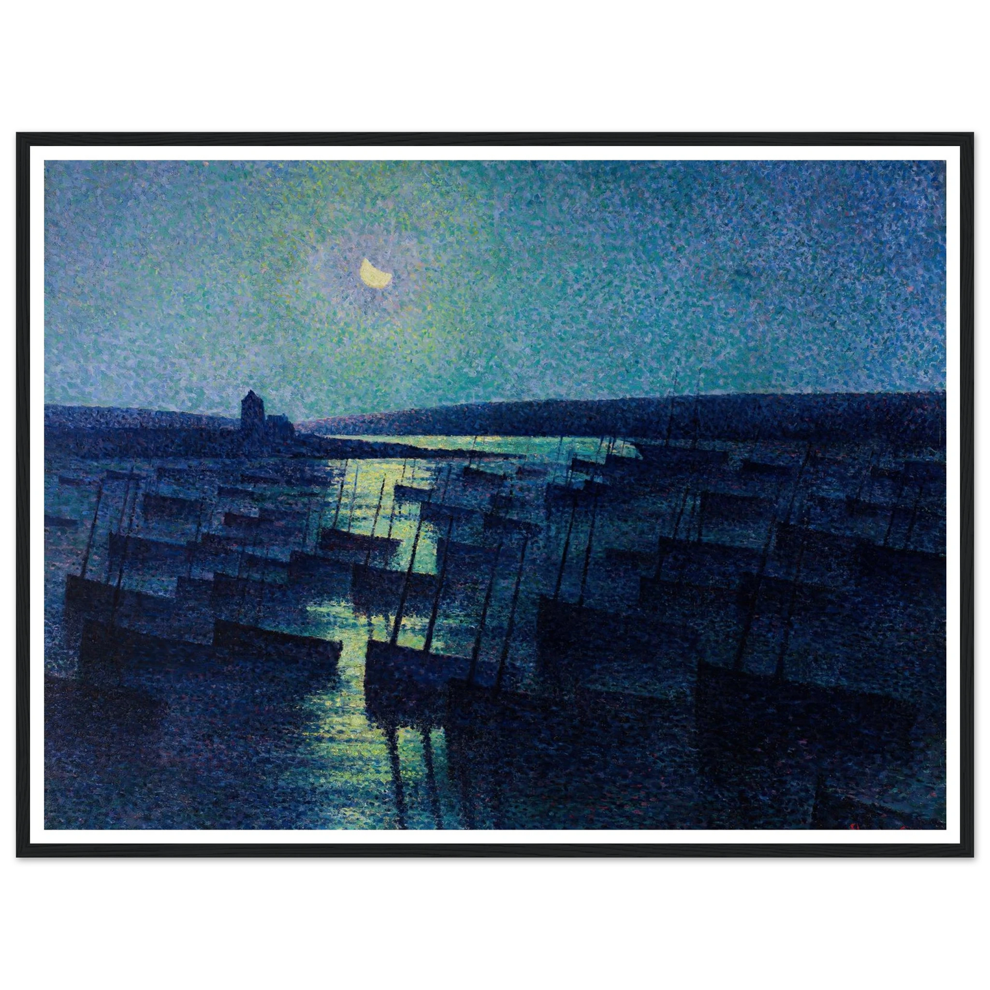 Camaret, Moonlight and Fishing Boats (1894) Art Print | Maximilien Luce-Quipham Collections