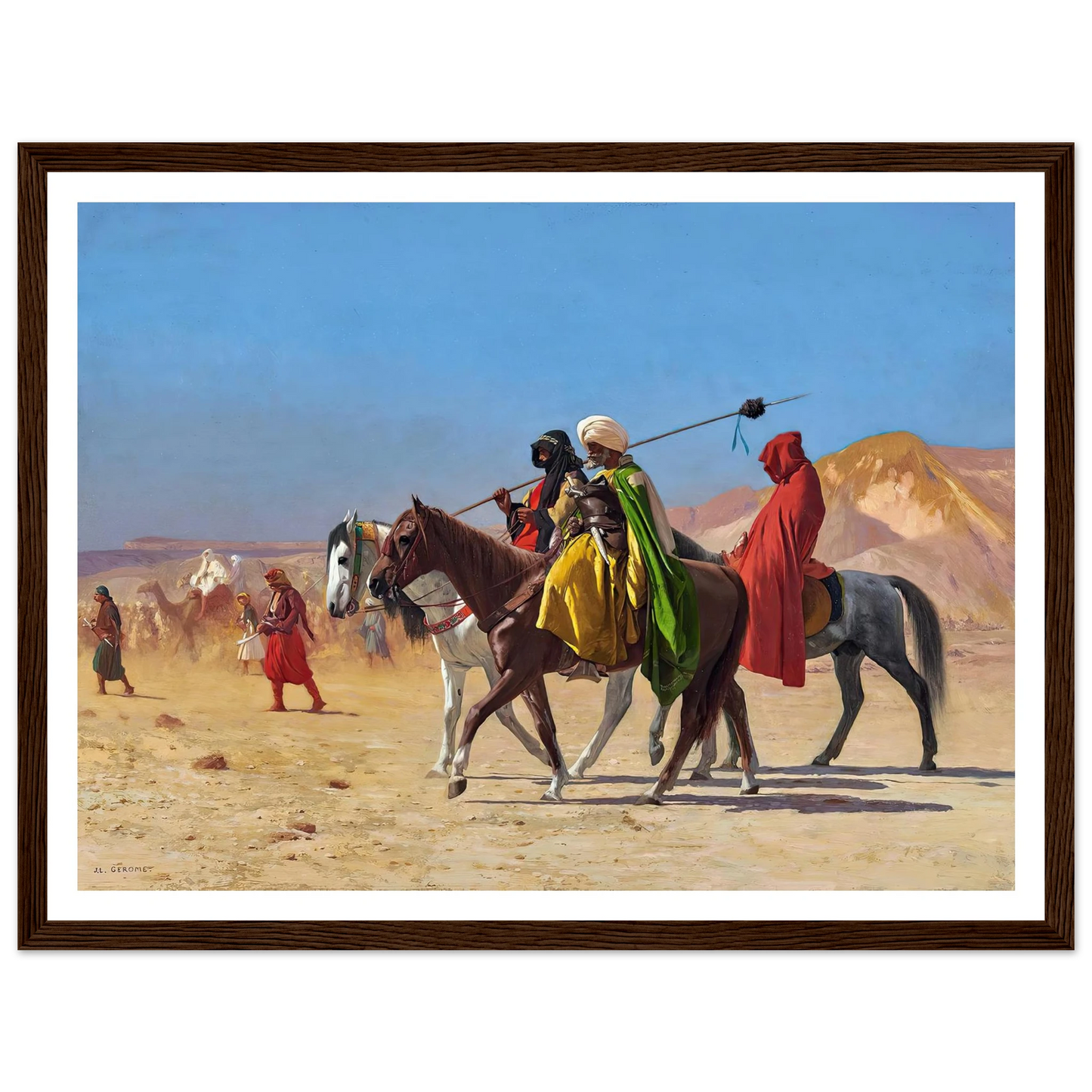 Riders Crossing the Desert (1870) Art Print | Jean Leon Gerome-Quipham Collections