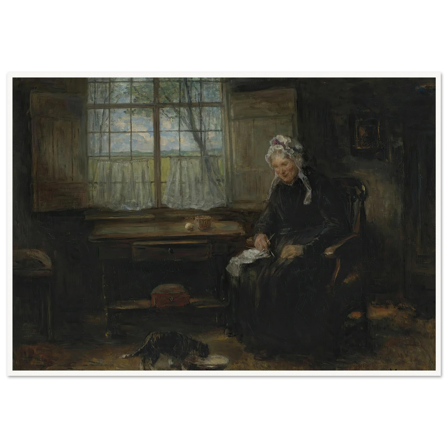 Une vieille demoiselle Art Print | Jozef Israels-Quipham Collections