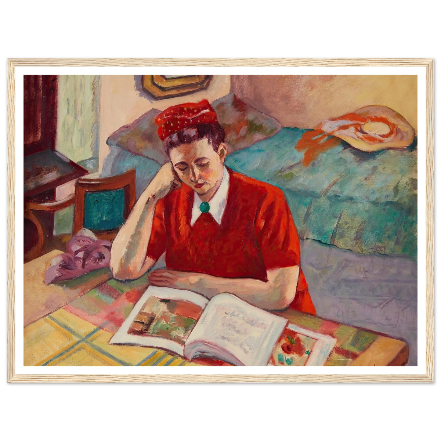 Odette au turban rouge (1947) Art Print | Henri Manguin-Quipham Collections