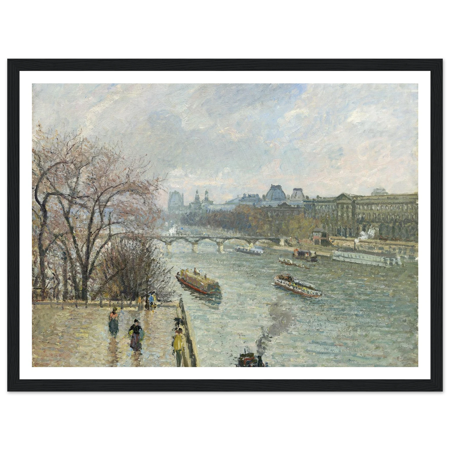 The Louvre,Afternoon Rainy Weather (1900) Art Print | Camille Pissarro-Quipham Collections