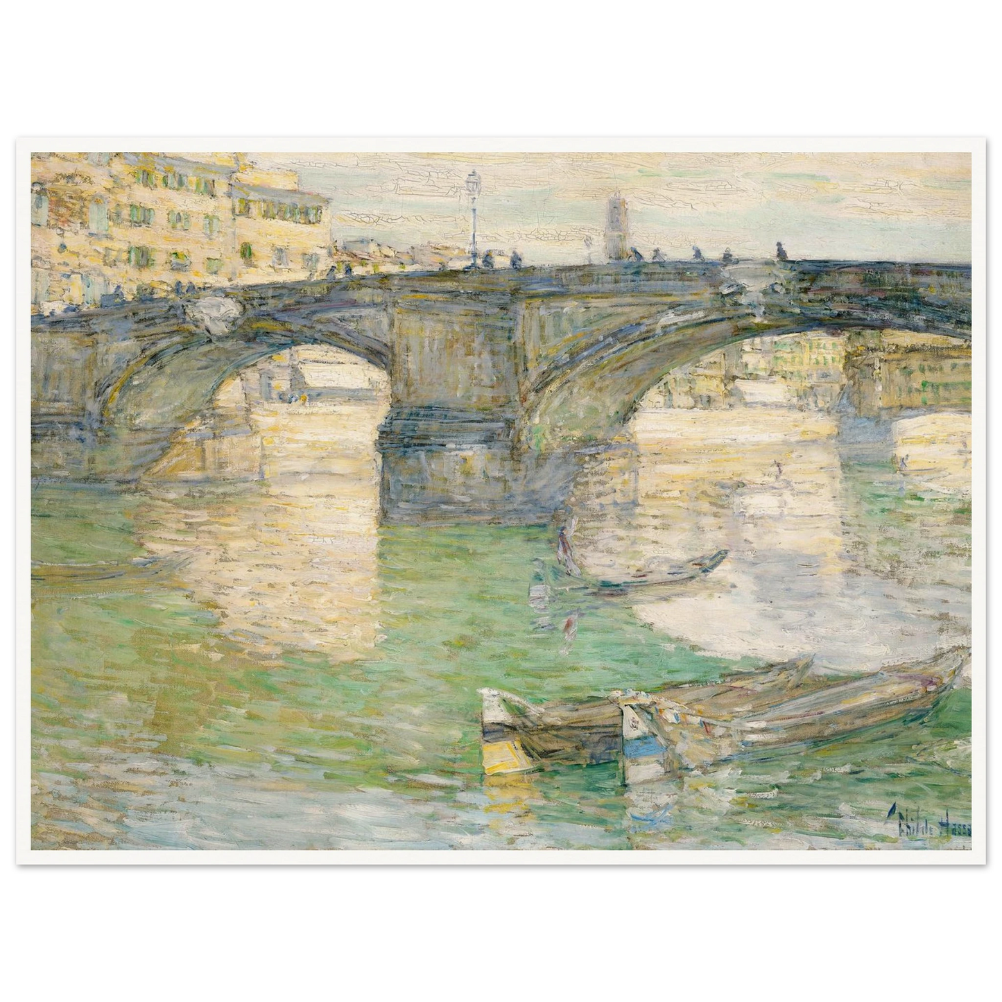 Ponte Santa Trinità (1897) Art Print | Childe Hassam-Quipham Collections