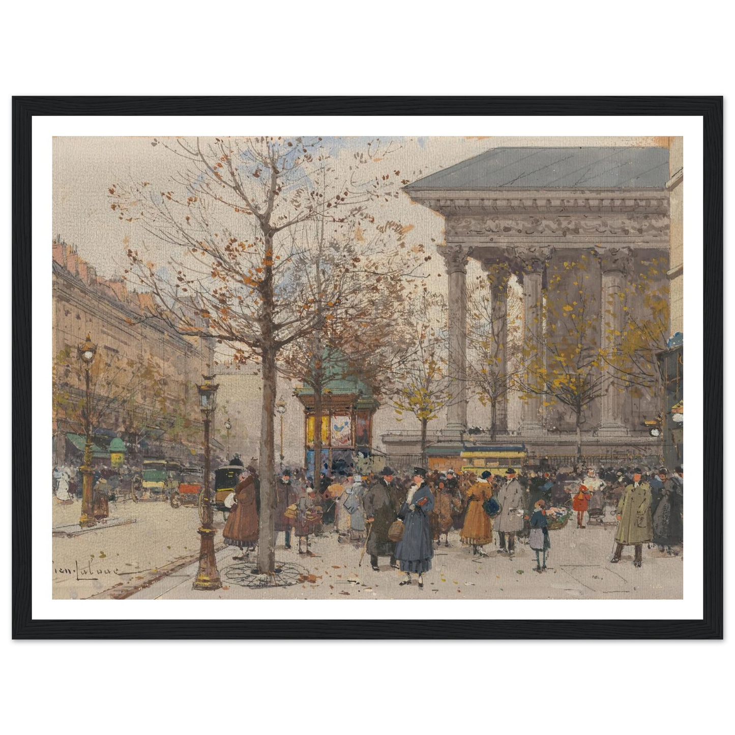 Vue animée de la Madeleine Art Print | Eugene Galien Laloue-Quipham Collections