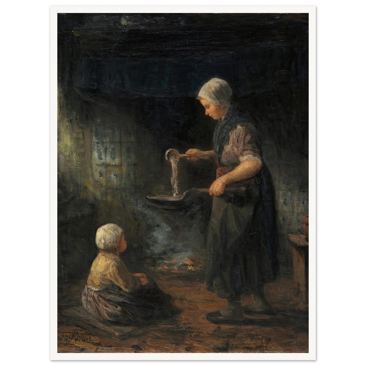 The Pancakes (c. 1875) Art Print | Jozef Israels-Quipham Collections