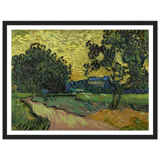 Landscape at twilight (1890) Art Print | Vincent van Gogh-Quipham Collections