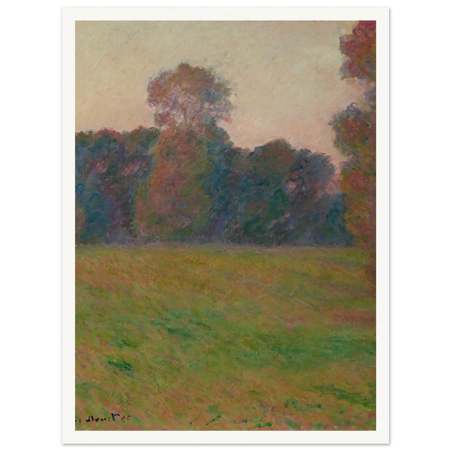 Prairie à Giverny (1886) Art Print | Claude Monet-Quipham Collections