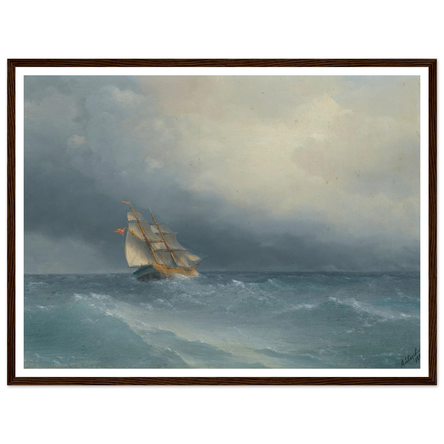 The Lifting Storm (1880) Art Print | Ivan Konstantinovich Aivazovsky-Quipham Collections