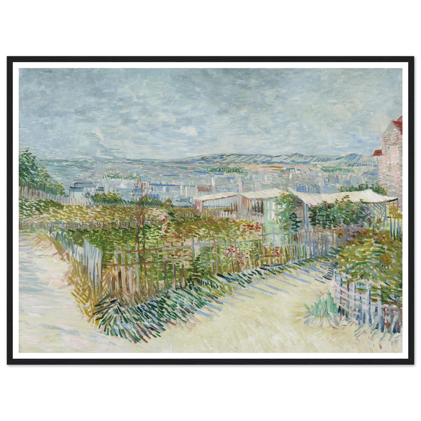 Montmartre; behind the Moulin de la Galette (1887) Art Print | Vincent van Gogh-Quipham Collections