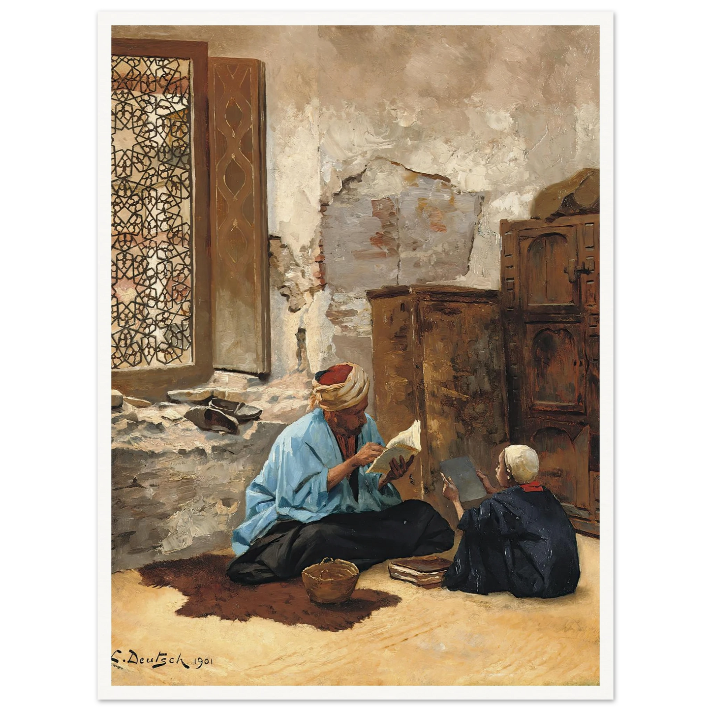 The Lesson (1901) Art Print | Ludwig Deutsch-Quipham Collections