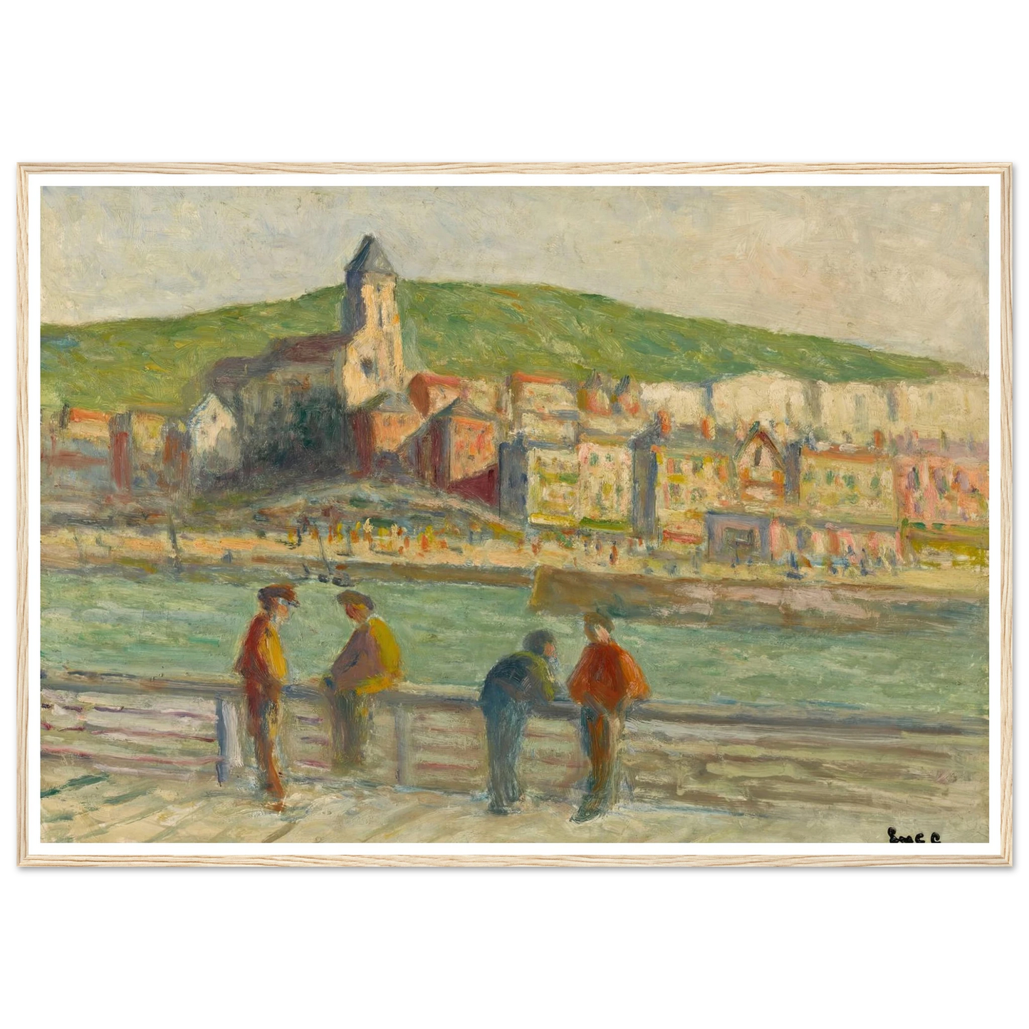 Le treport, sur le quai (circa 1934) Art Print | Maximilien Luce-Quipham Collections