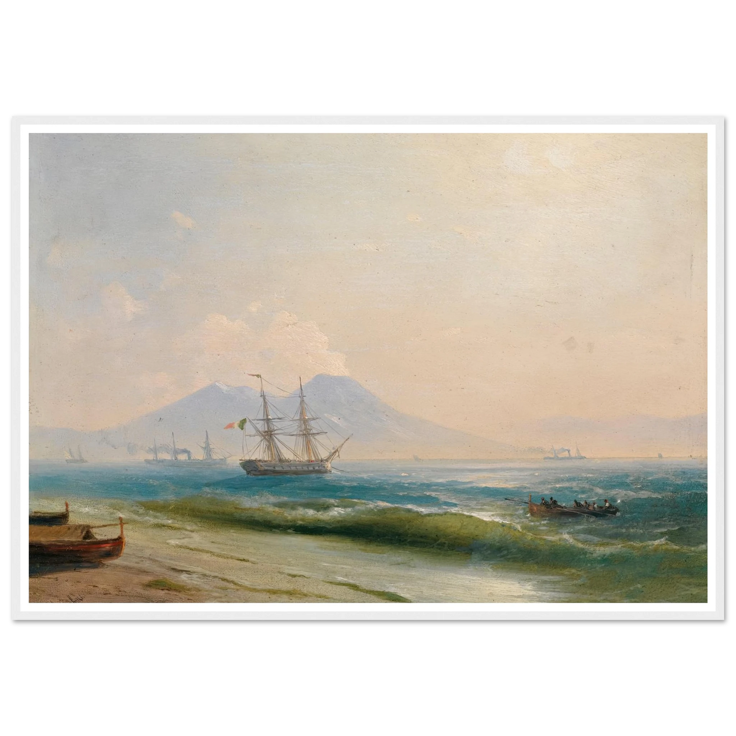 View Of Mount Vesuvius (1878) Art Print | Ivan Konstantinovich Aivazovsky-Quipham Collections