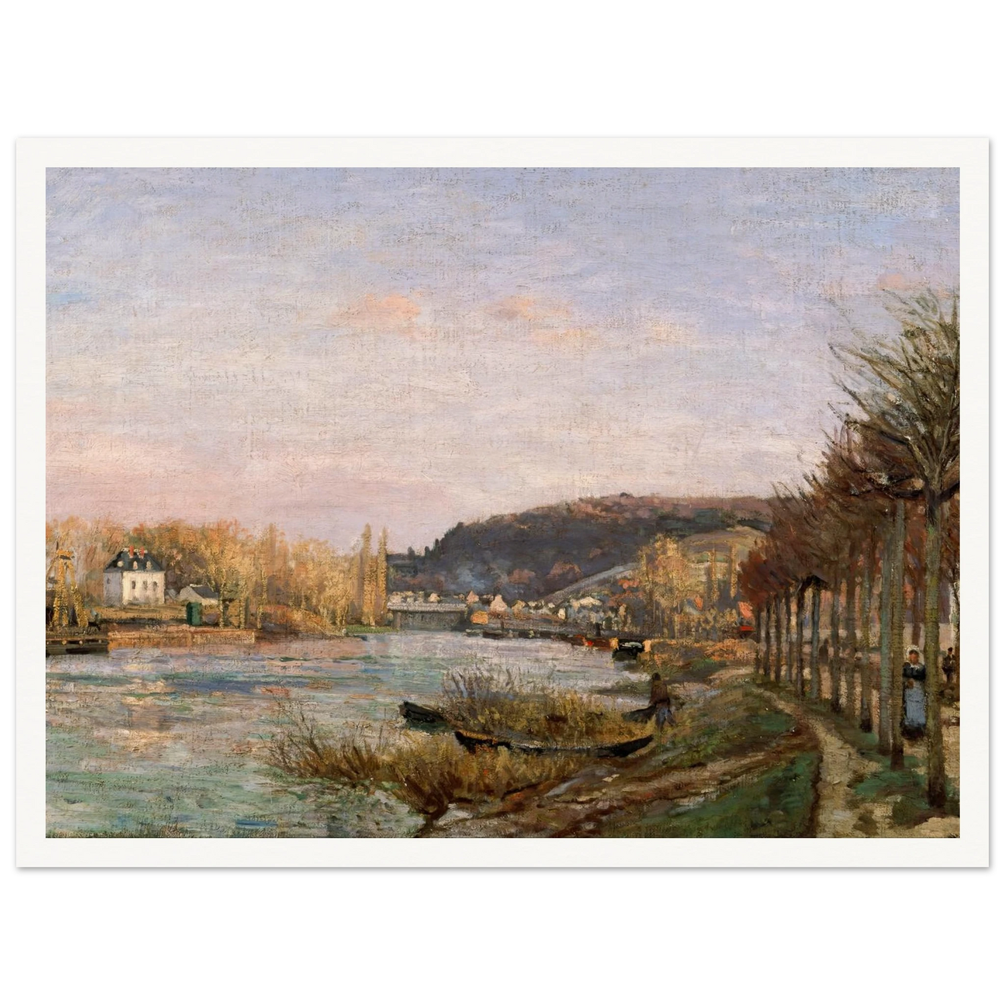The Seine at Bougival (1870) Art Print | Camille Pissarro-Quipham Collections