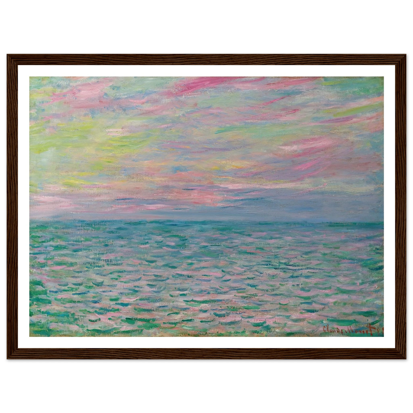 Coucher De Soleil À Pourville, Pleine Mer (1882) Art Print | Claude Monet-Quipham Collections