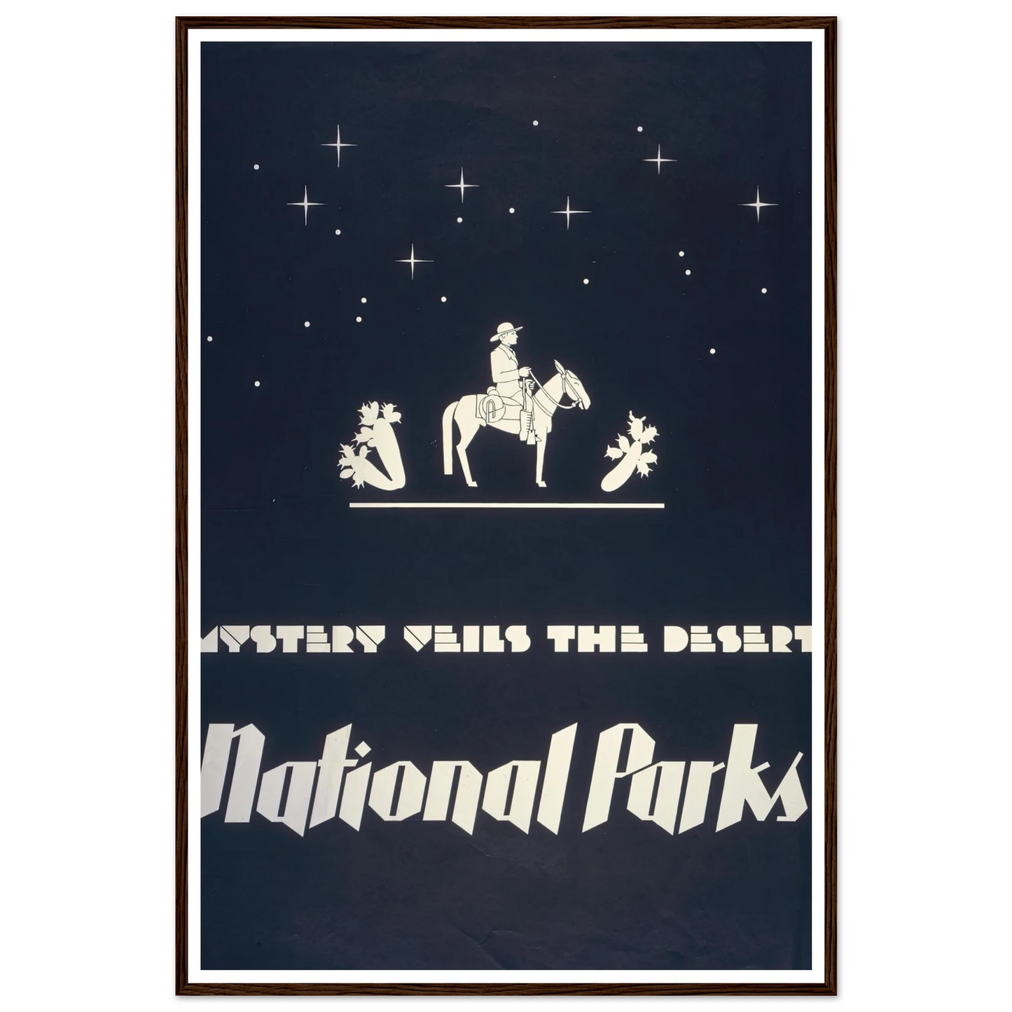 Mystery veils the desert – National parks (1930) Art Print | Dorothy Waugh-Quipham Collections